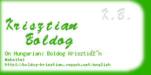 krisztian boldog business card